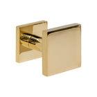 Intersteel Voordeurknop vierkant 64x64mm op achterplaat 54x54mm verkropt éénzijdige montage PVD messingkleur - Doika - Voordeurknoppen - Intersteel - 8714186681107 - 13,393,049