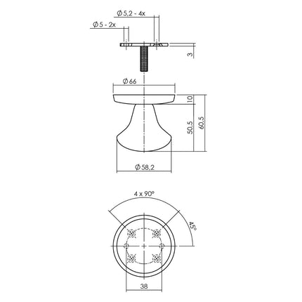 Intersteel Voordeurset veiligheidsbeslag SKG*** rond rozet rvs geborsteld met kerntrekbeveiliging - Doika - Voordeurbeslag set - Intersteel - 8714186408346 - 35,405,790