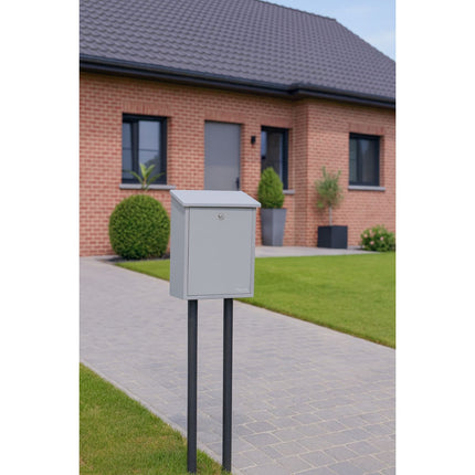 Practo Garden Brievenbus Amsterdam Mat Grijs 32x26x9 cm - Doika - Brievenbus - Practo Garden -  - B150A