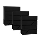 Practo Garden Brievenbussen Bordeaux Mat Zwart | Set van 3 stuks - Doika - Brievenbusset - Practo Garden -  - 3 stuks van B430N