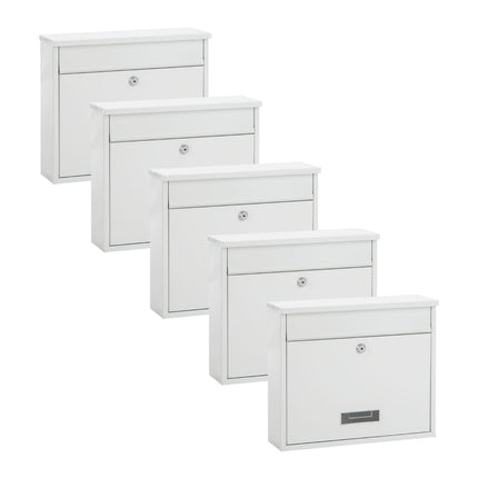 Practo Garden Brievenbussen Oxford Wit | Set van 5 stuks - Doika - Brievenbusset - Practo Garden -  - 5 stuks van B303B