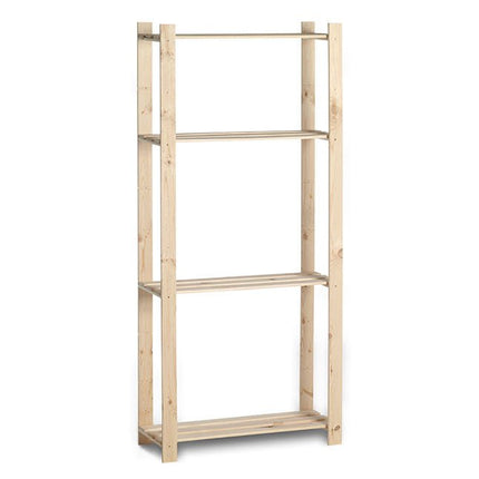 Practo Houten opbergrek 175x80x30 cm – 4 legborden - Doika - Opbergrekken - Practo Home -  - H203