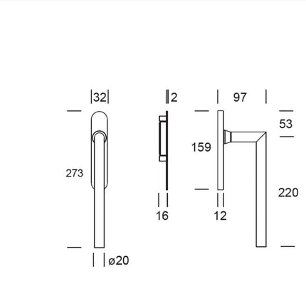 Shuffle SDG Toledo Dubbel PC69 Zwart - Doika - Hefschuifdeurbeslag - Shuffle - 8717727182071 - 62072270