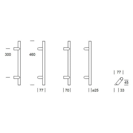 Shuffle Voordeurset rond met Frankfurt schuin inox - Doika - Voordeurset - Shuffle - 8717727199413 - N1902750