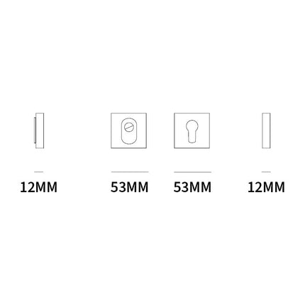 Shuffle Voordeurset vierkant met Toronto schuin zwart - Doika - Voordeurset - Shuffle - 8717727200096 - N1902857