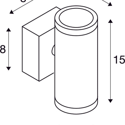 SLV Buitenlamp ASTINA STEEL IP44 Roestvrij Staal - Doika - Buitenverlichting - SLV - 4024163148313 - 233302