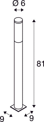 SLV Buitenlamp BIG NAILS 80 IP44 Roestvrij Staal - Doika - Buitenverlichting - SLV - 4024163098380 - 229172