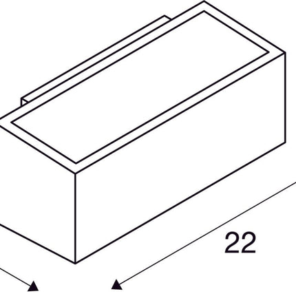 SLV Buitenlamp BOX UP/DOWN IP44 Antraciet - Doika - Buitenverlichting - SLV - 4024163129343 - 232485