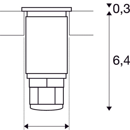 SLV Buitenlamp DASAR® 370 IP67 Roestvrij Staal - Doika - Buitenverlichting - SLV - 4024163158787 - 233540