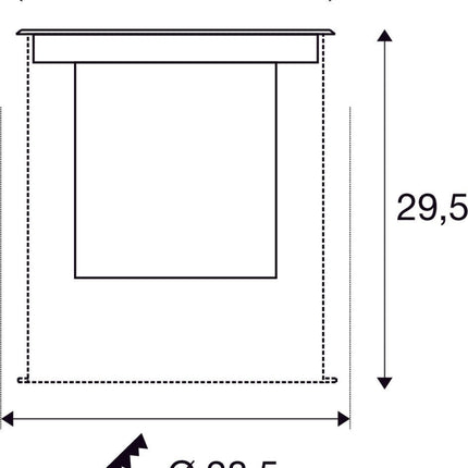 SLV Buitenlamp DASAR® XL IP65/IP67 Roestvrĳ Staal - Doika - Buitenverlichting - SLV - 4024163275378 - 1007241