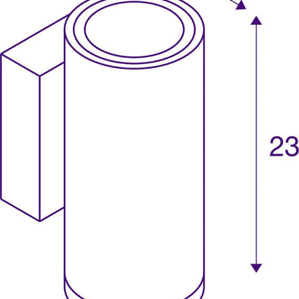 SLV Buitenlamp ENOLA ROUND M UP/DOWN IP65 Antraciet - Doika - Buitenverlichting - SLV - 4024163235822 - 1003425