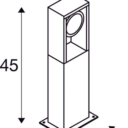 SLV Buitenlamp ESKINA FRAME 45 IP65 Antraciet - Doika - Buitenverlichting - SLV - 4024163248990 - 1004749