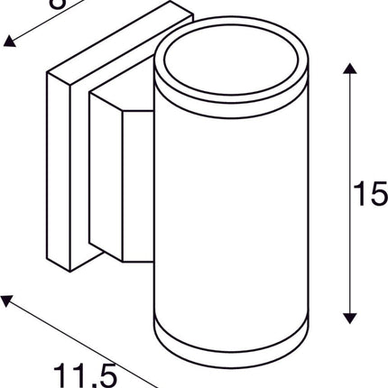 SLV Buitenlamp MYRA UP/DOWN IP55 Antraciet - Doika - Buitenverlichting - SLV - 4024163140324 - 233115