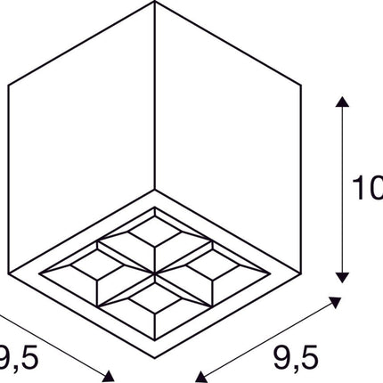 SLV Buitenlamp S - CUBE IP65 Antraciet - Doika - Buitenverlichting - SLV - 4024163278010 - 1007461