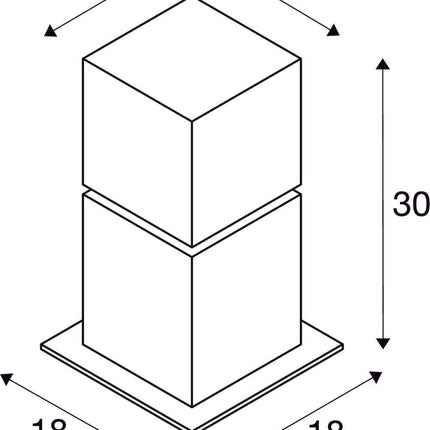 SLV Buitenlamp SQUARE POLE 30 IP44 Roestvrij Staal - Doika - Buitenverlichting - SLV - 4024163180894 - 1000344