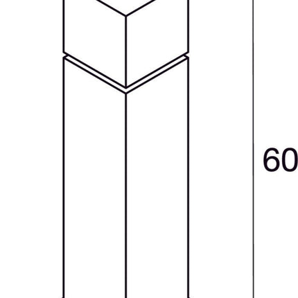 SLV Buitenlamp SQUARE POLE 60 IP44 Roestvrij Staal - Doika - Buitenverlichting - SLV - 4024163180900 - 1000345