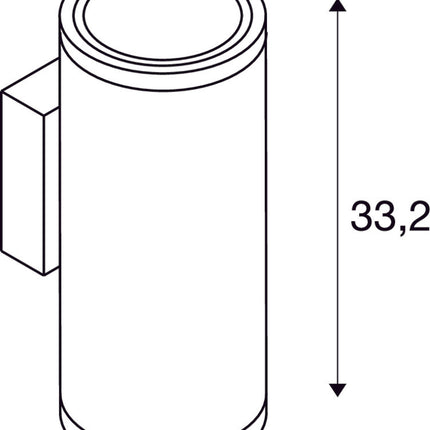 SLV Buitenlamp ENOLA ROUND L UP/DOWN IP65 Antraciet