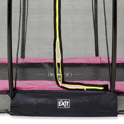 EXIT Silhouette Bodentrampolin ø427 cm mit Sicherheitsnetz – Rosa