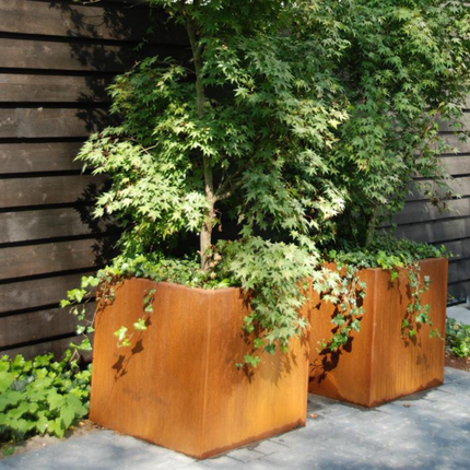 Jardinière Adezz Andes en acier Corten 50x50x50 cm