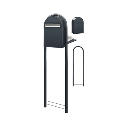 Bobi Classic B RAL 7016 donkergrijs/RVS - LetterBox - Brievenbus - Bobi - 6417237006141 - 01.01.09.55 d.grijs RAL7016/RVS