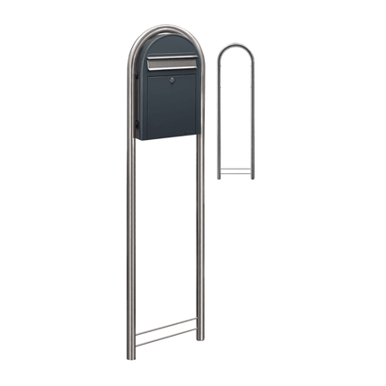 Bobi Classic S RAL 7016 donkergrijs/RVS - LetterBox - Brievenbus - Bobi - 6417237039149 - 01.01.19.55 donkergrijs RAL7016