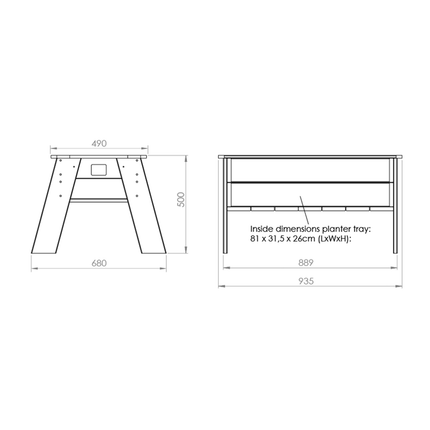 EXIT Aksent kweektafel L - Doika BV - Kweektafels - EXIT Toys - 8718469465897 - 52.15.05.00