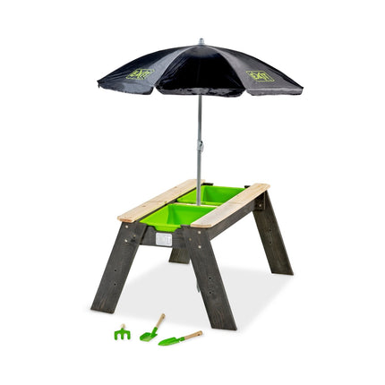 EXIT Aksent zand- en watertafel met parasol en tuingereedschap - Doika BV - Zand- en watertafels - EXIT Toys - 8718469468430 - 52.05.05.45