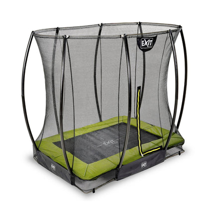 EXIT Silhouette inground trampoline 153x214cm met veiligheidsnet - groen - Doika BV - Trampoline - EXIT Toys - 8720088262474 - 12.95.57.40