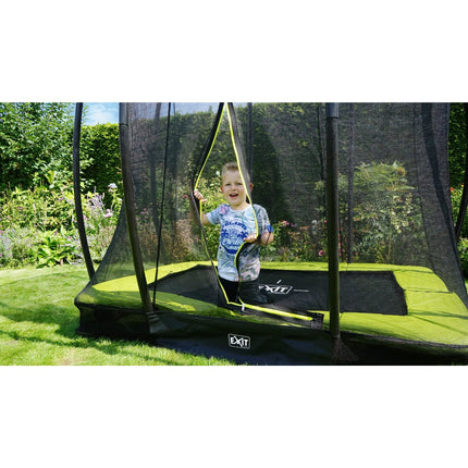 EXIT Silhouette inground trampoline 153x214cm met veiligheidsnet - groen - Doika BV - Trampoline - EXIT Toys - 8720088262474 - 12.95.57.40