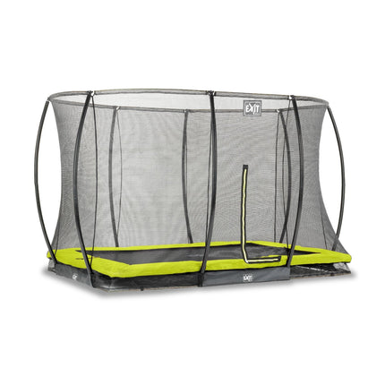 EXIT Silhouette inground trampoline 244x366cm met veiligheidsnet - groen - Doika BV - Trampoline - EXIT Toys - 8719743250604 - 12.95.82.40