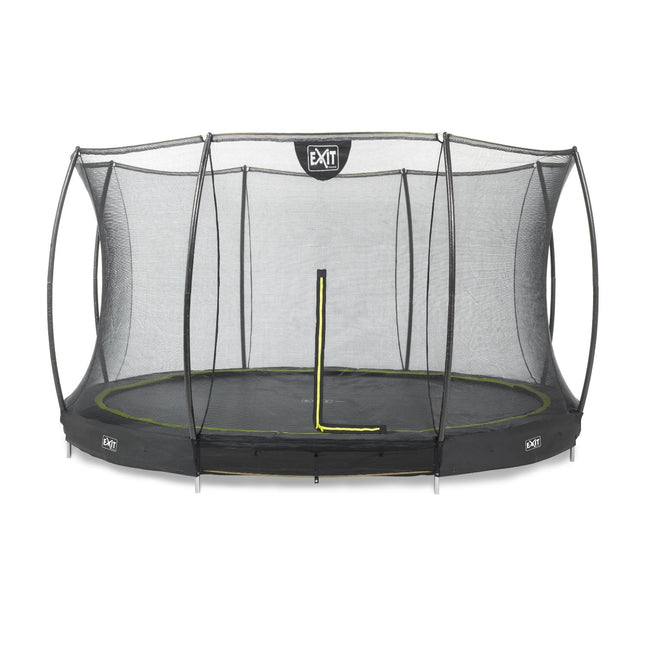 EXIT Silhouette inground trampoline ø366cm met veiligheidsnet - zwart - Doika BV - Trampoline - EXIT Toys - 8717703020403 - 12.95.12.00