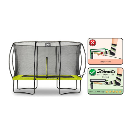 EXIT Silhouette trampoline 244x366cm - groen - Doika BV - Trampoline - EXIT Toys - 8719743250284 - 12.93.82.40