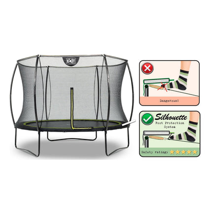 EXIT Silhouette trampoline ø244cm - zwart - Doika BV - Trampoline - EXIT Toys - 8717703020199 - 12.93.08.00