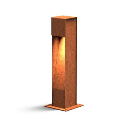 GARDD Pillar lamp cortenstaal 10x10x50cm (DxBxH) - Doika BV - Buitenverlichting - Gardd - GARDD-C1S-500