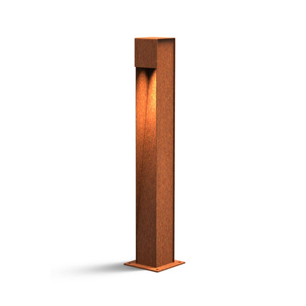 GARDD Pillar lamp cortenstaal 10x10x80cm (DxBxH) - Doika BV - Buitenverlichting - Gardd - GARDD-C1S-800