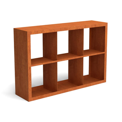 Geroba houtopslag Egura Cortenstaal 150x38,5x100cm met 6 vakken - Doika BV - Houtopslag - Geroba - EguraDC83