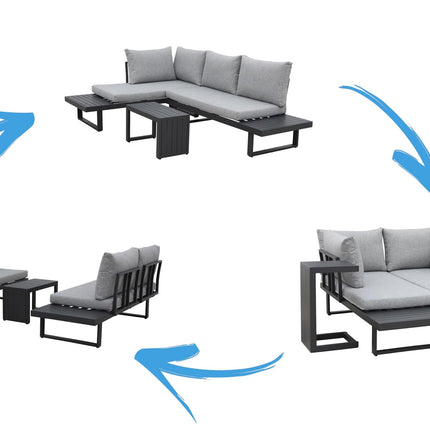 SenS-Line Delphi Multifunctionele Loungeset Aluminium - Doika BV - Loungeset - SenS-Line - 8720289831011 - 21118