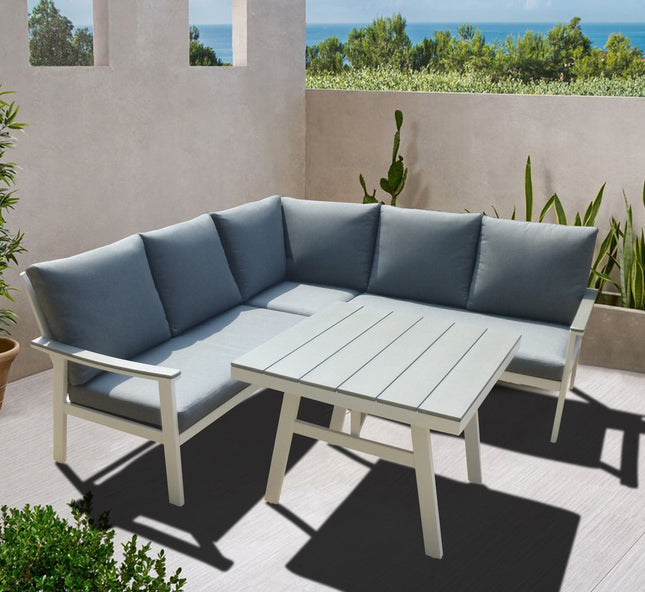 SenS-Line Loungeset Dublin aluminium wit - Doika BV - Loungeset - SenS-Line - 8720289831387 - HT1200-W