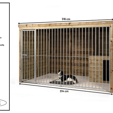 Voldux Hondenkennel Max 314 x 203 x 196 cm - Doika BV - Hondenkennel - Voldux - 8720569173176 - 8720569173176