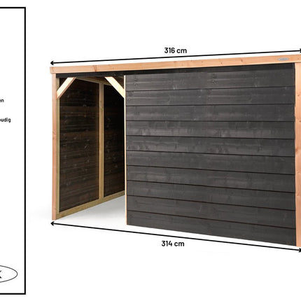 Voldux Schuilstal December 314 x 203 x 196 cm - Doika BV - Schuilstal - Voldux - 8720569173282 - 8720569173282